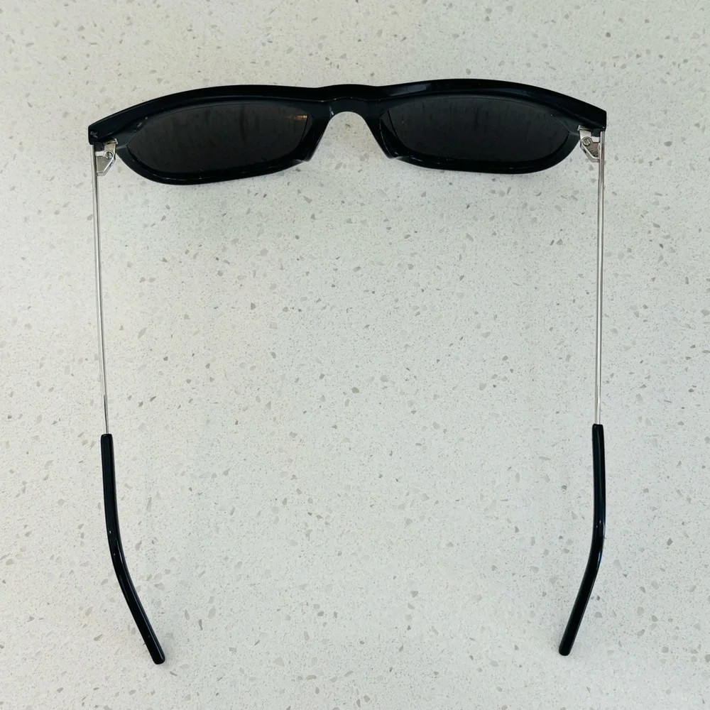 Saint Laurent SL 509-001 Black and Silver Sunglasses Women’s Sporty Designer Lux